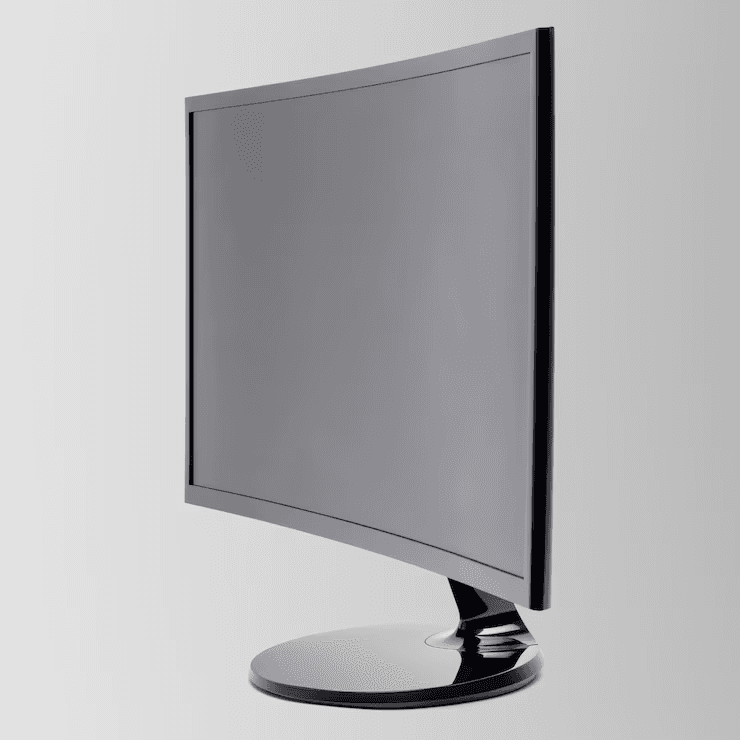 Monitor curvo de 27 pulgadas Pro mostrando un paisaje